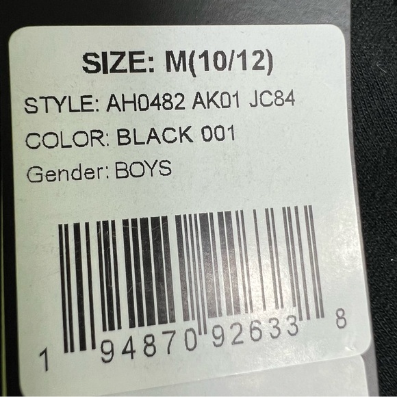 Adidas Black Shorts with White Stripes size M NWT boys - Picture 2 of 5